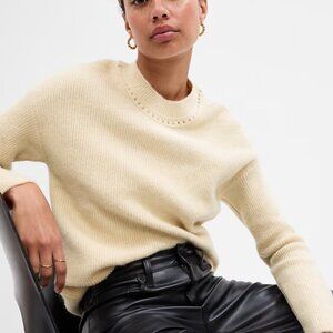 GAP Cream Ribbed Crewneck Sweater/NWT/XL & XXL